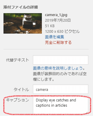 Luxeritas 個別記事にアイキャッチとキャプションをカッコよく表示させる Hatena Chips